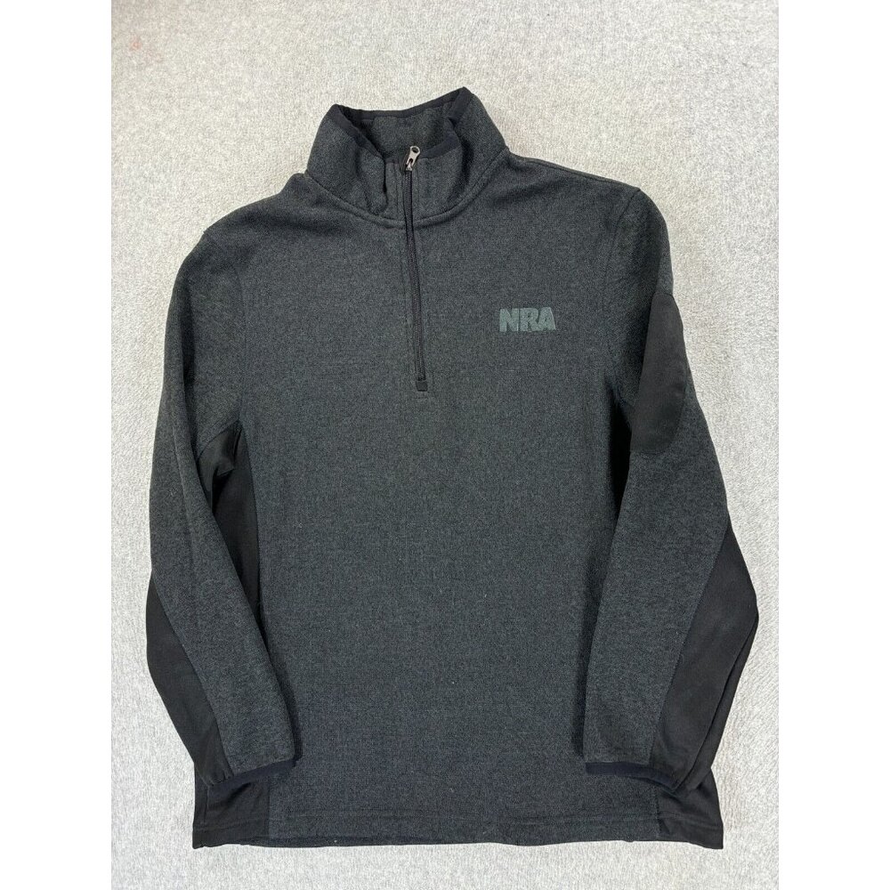 NRA National Rifle Association 1/4‎ Zip Heavy Pullover (Men's XL) Dark Gray